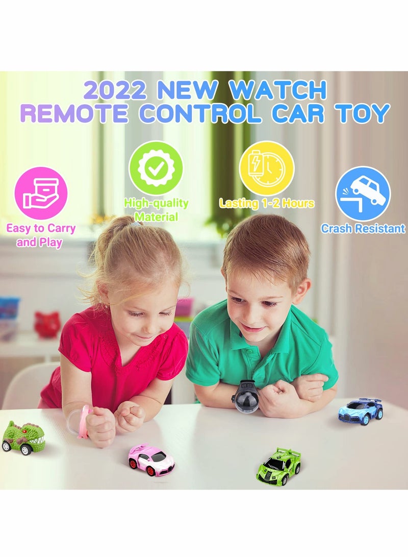 Mini Long Distance Wrist Watch RC Car, 2022 New Remote Control Toys, 2.4 GHz Racing with USB Charging, Cartoon Small, Gift for Boys and Girls - Image 2